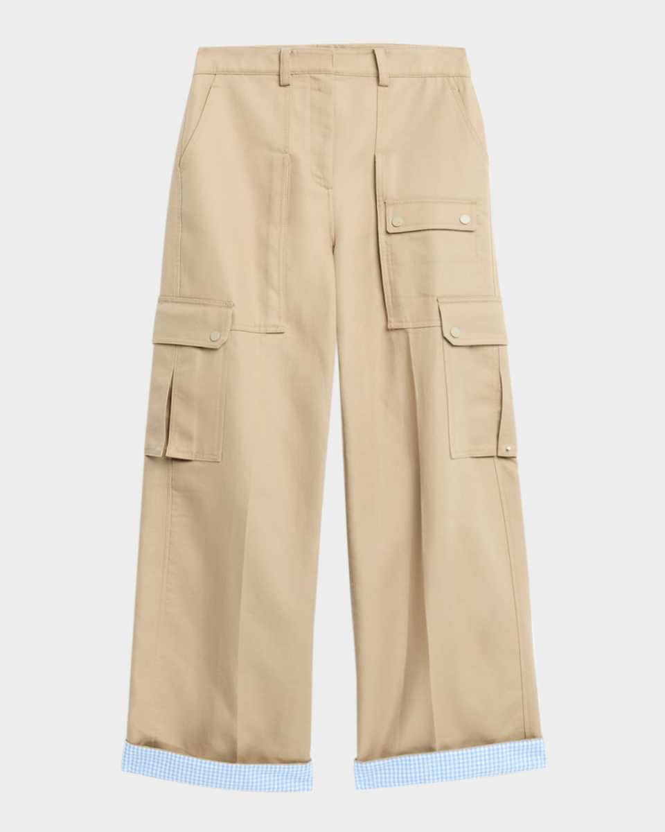 Utility Cargo Pants with Contrast Cuffs